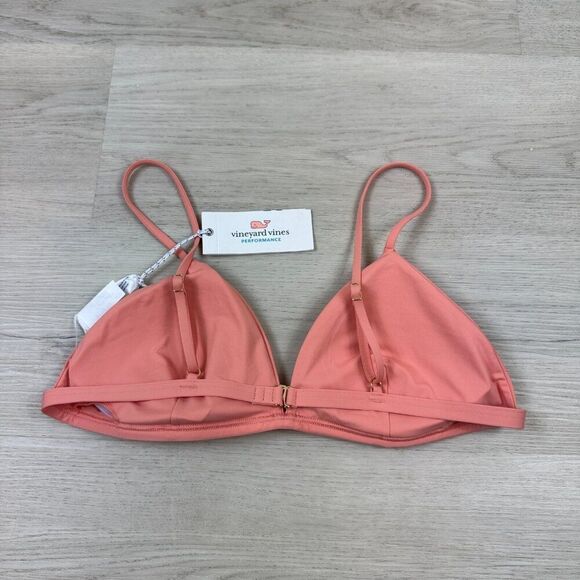 Vineyard Vines Triangle Bikini Top Womens Medium Tequila Sunrise Adjustable - Picture 2 of 4